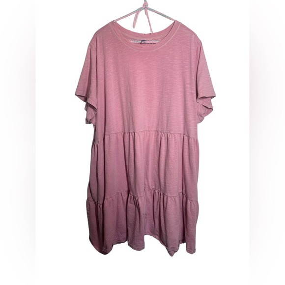 Old Navy Pink Tiered Swing Mini Dress – Size 4X - Picture 5 of 10